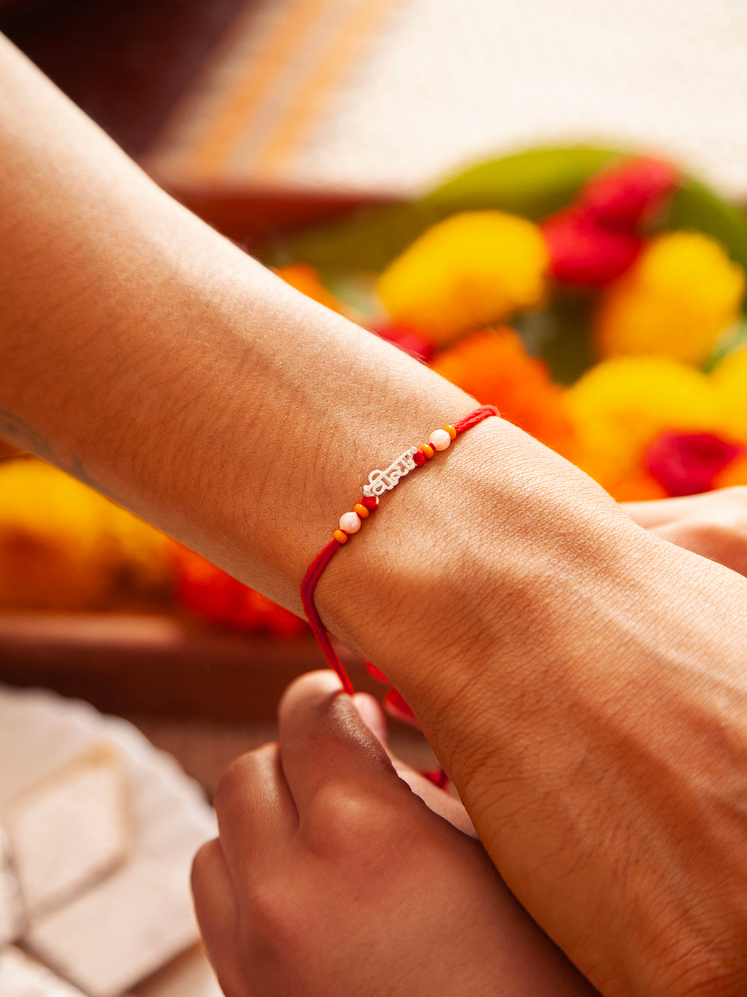 925 Silver White Colour Silver Plated Rakhi