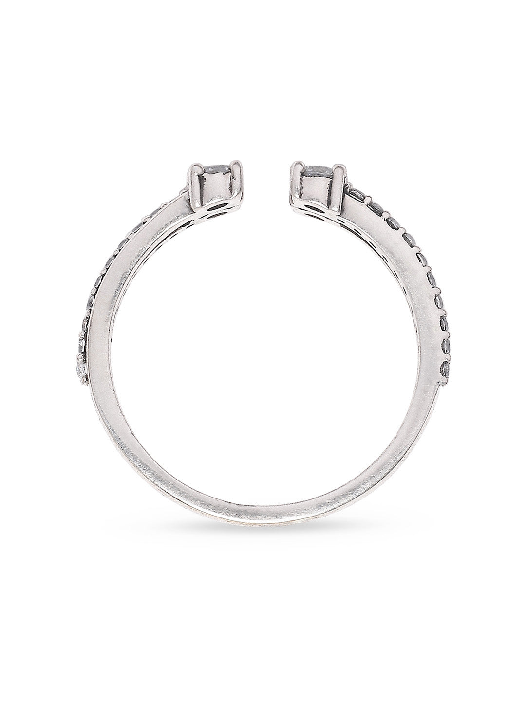 925 Silver Rodium Plated Zircon Toe Ring