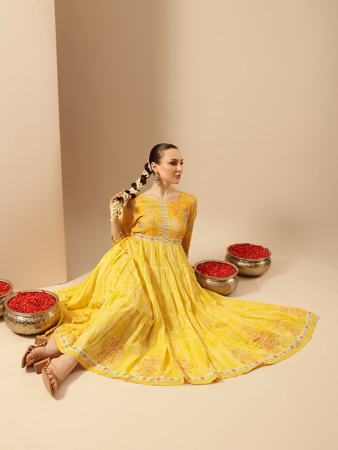 Buy Comfy Mustard Fit & Flare Dresses Buy Comfy Mustard Fit & Flare Dresses