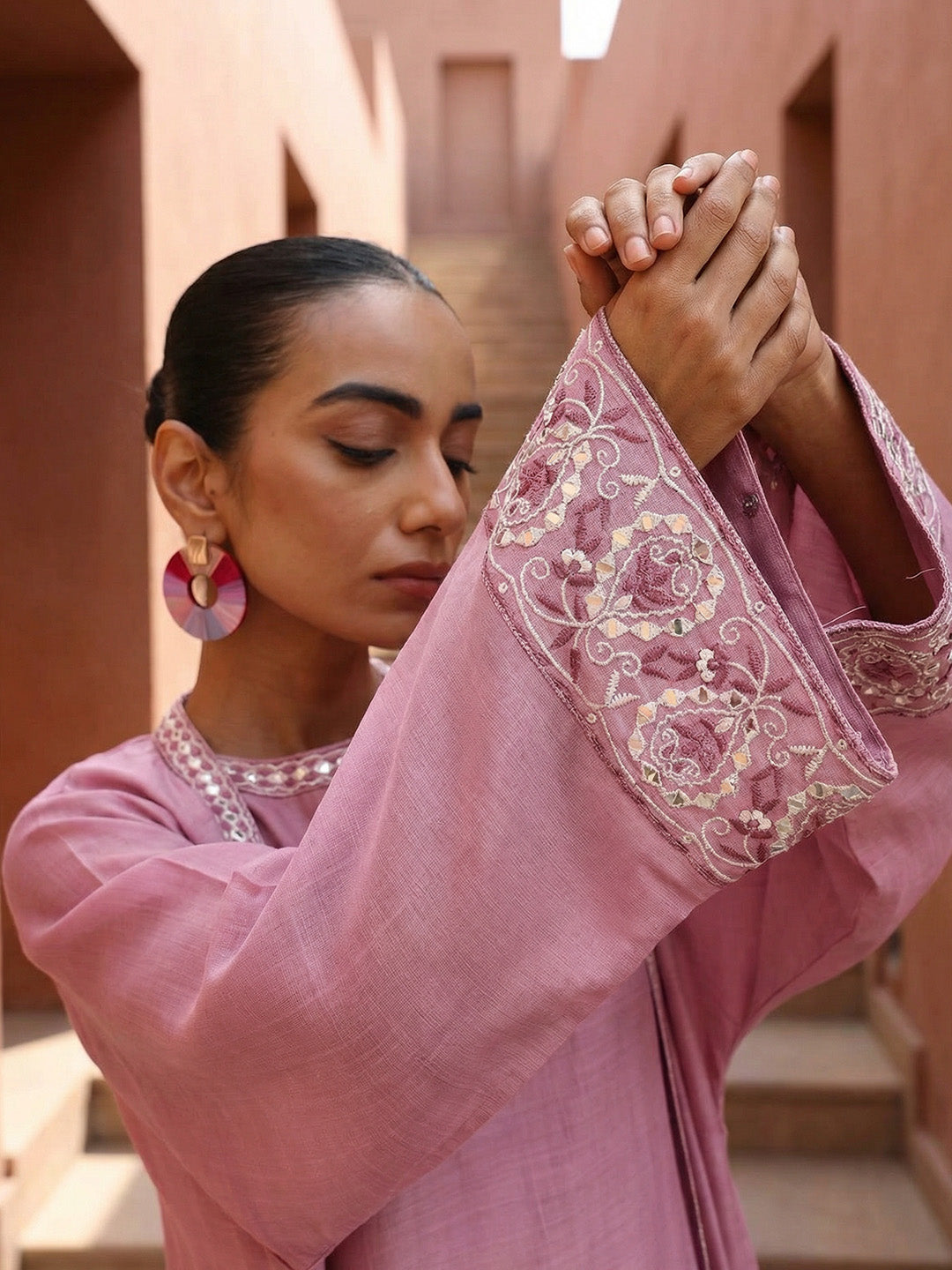 Rich Pink Relaxed Abaya