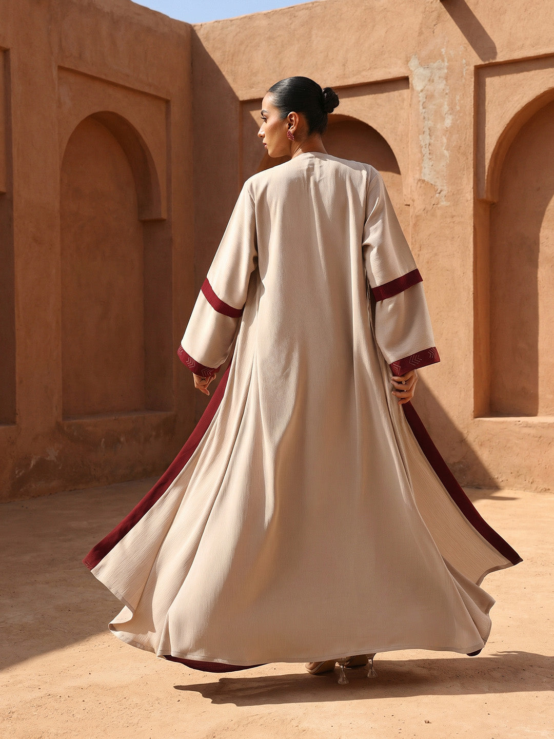 Rich Beige Relaxed Abaya
