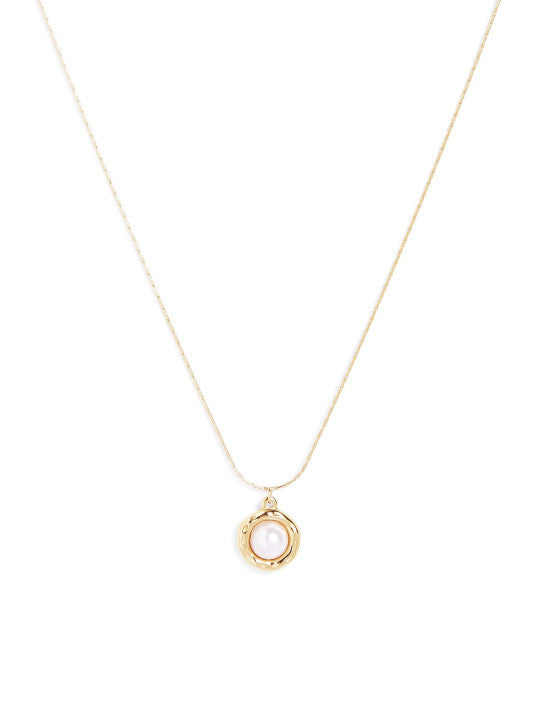 Ishin White  Colour Gold Plated Pearl Chain