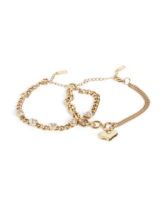 Ishin White Colour Gold Plated Artificial Stones And Beads Armlet
