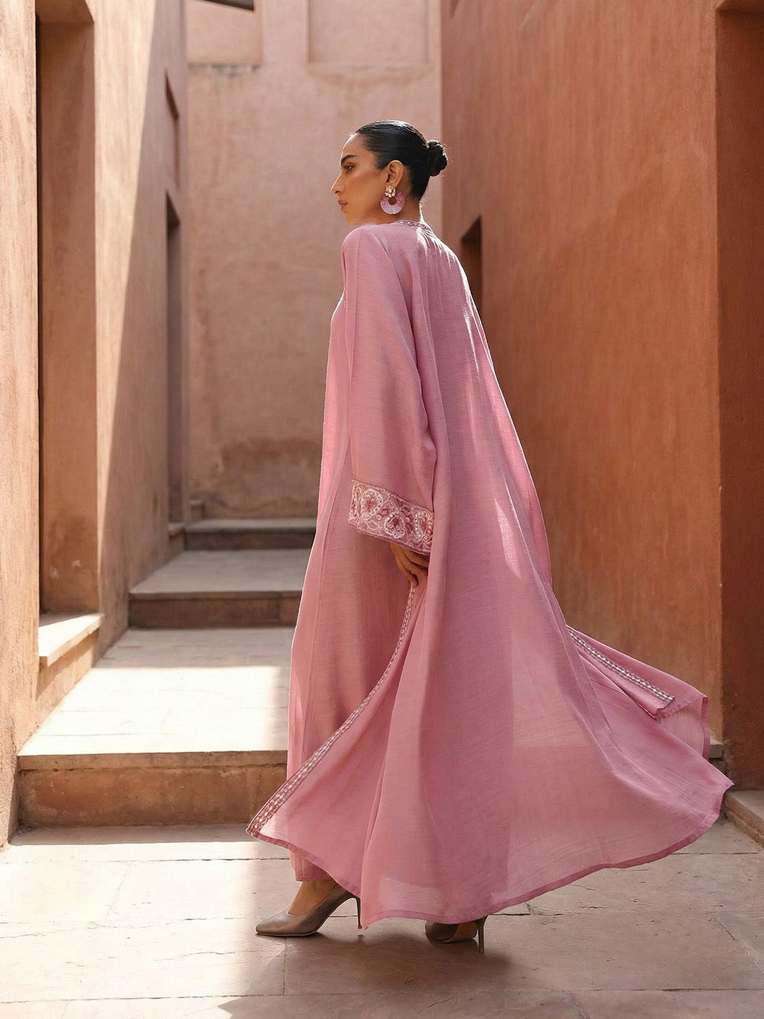 Rich Pink Relaxed Abaya