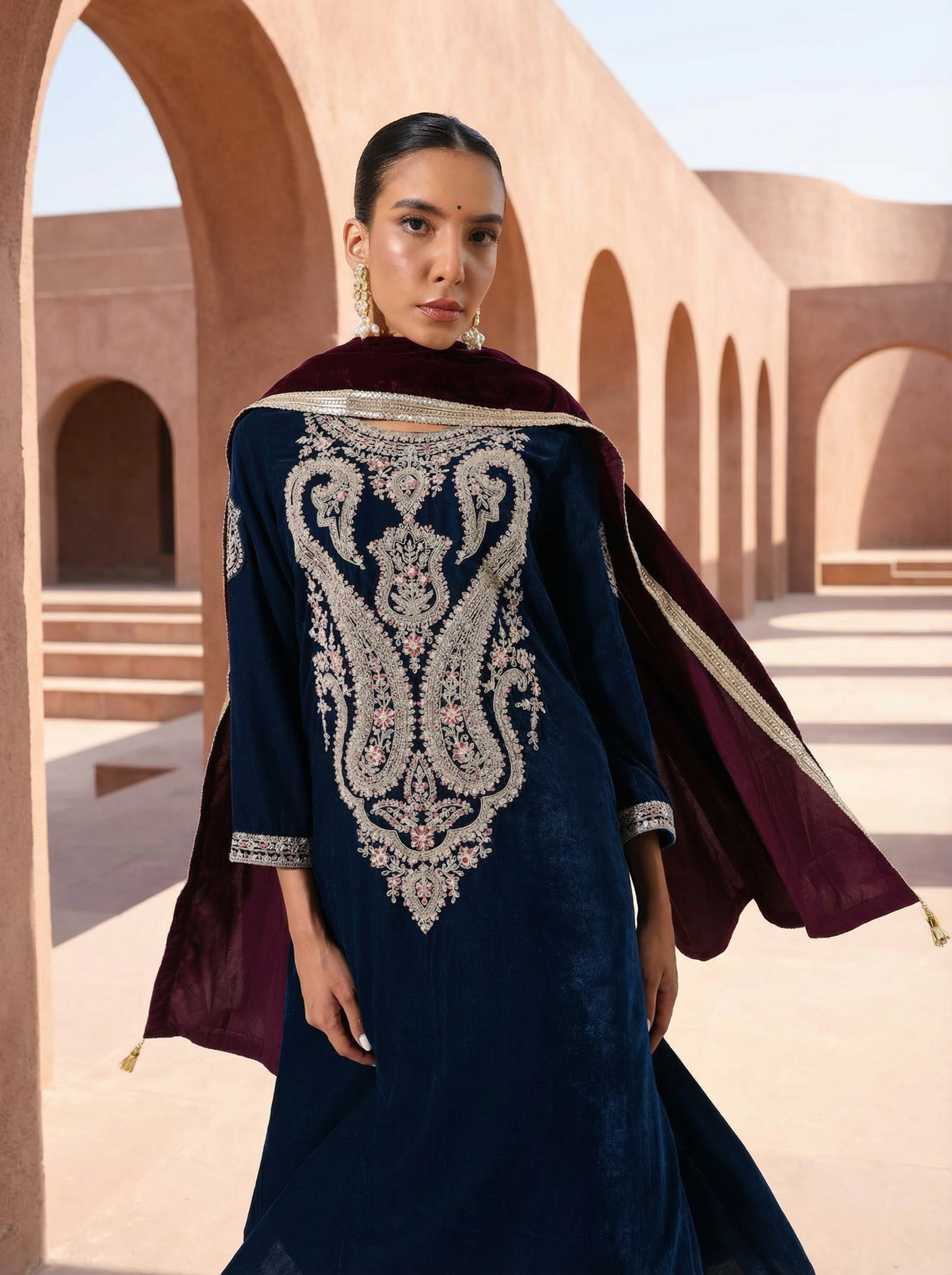 Rich Morpich A-Line Kurta Set