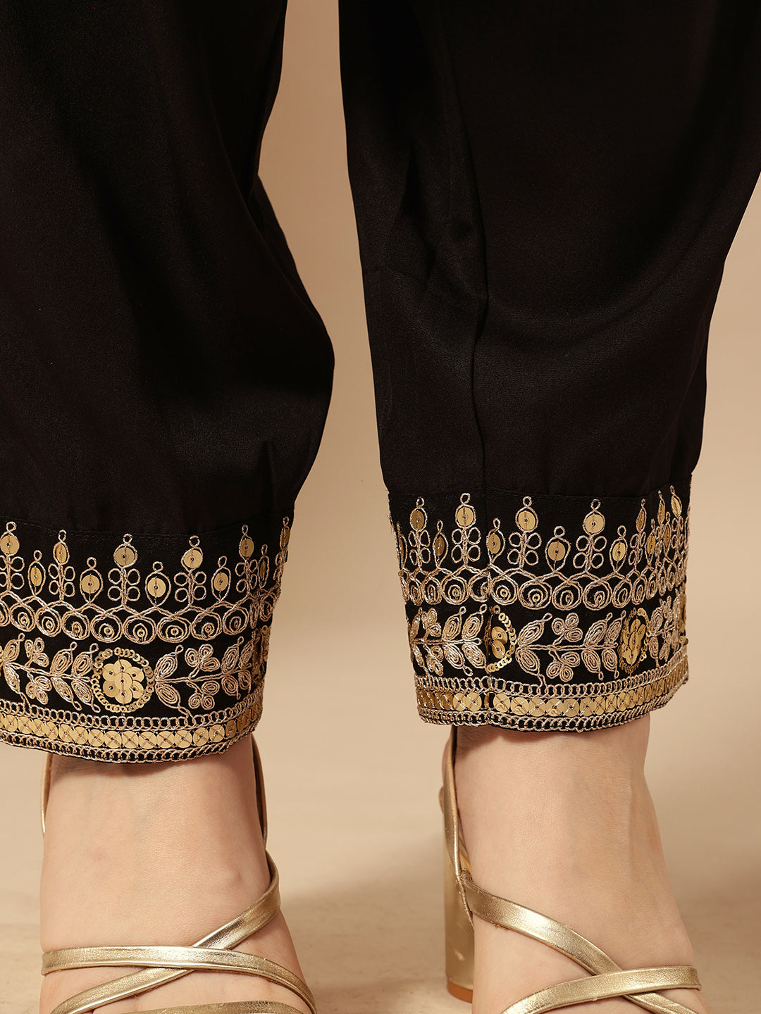 Rich Black A Line Kurta Sets