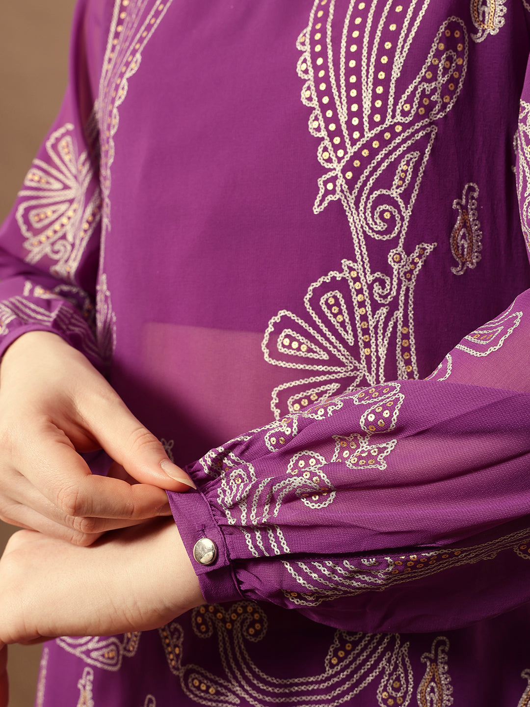 Graceful Purple Straight Kurta Sets