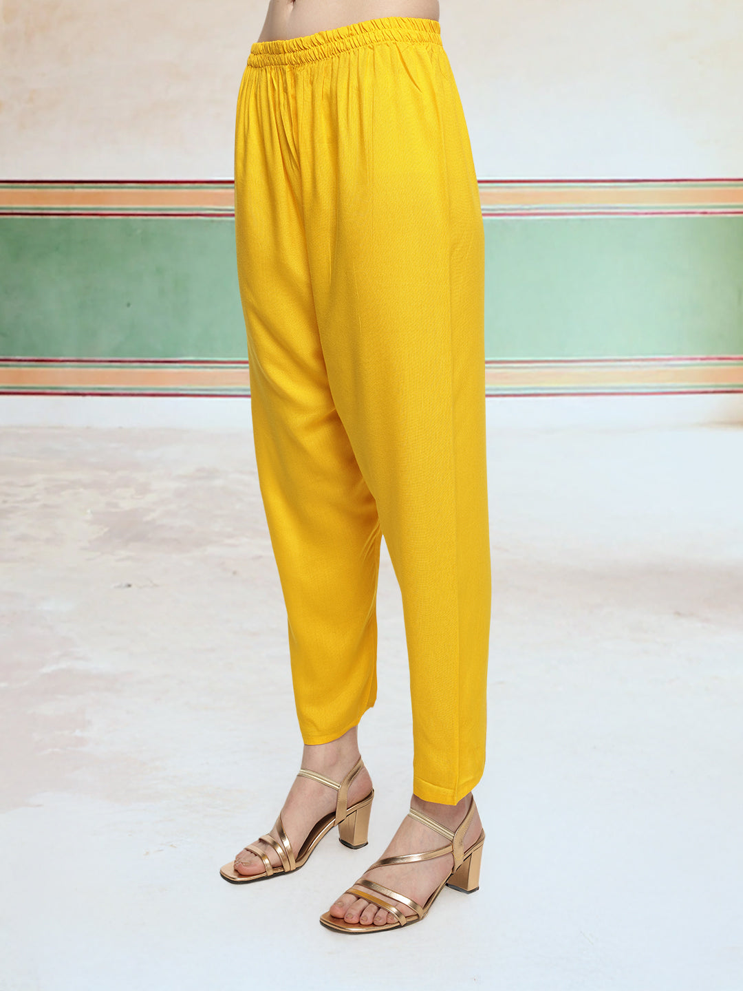 Graceful Yellow Rayon Schiffli Embroidered A-line Kurta Set with dupatta