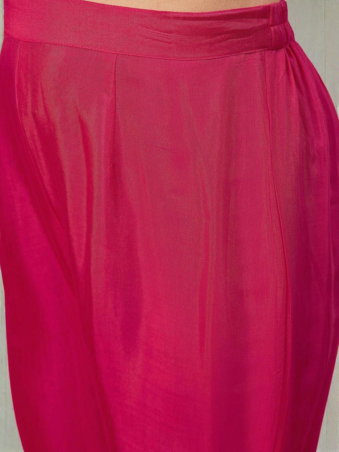 Soft Multi-Colored Chinon Sequinned Printed Angrakha Kurta Set With Straight Bottom & Solid Dupatta