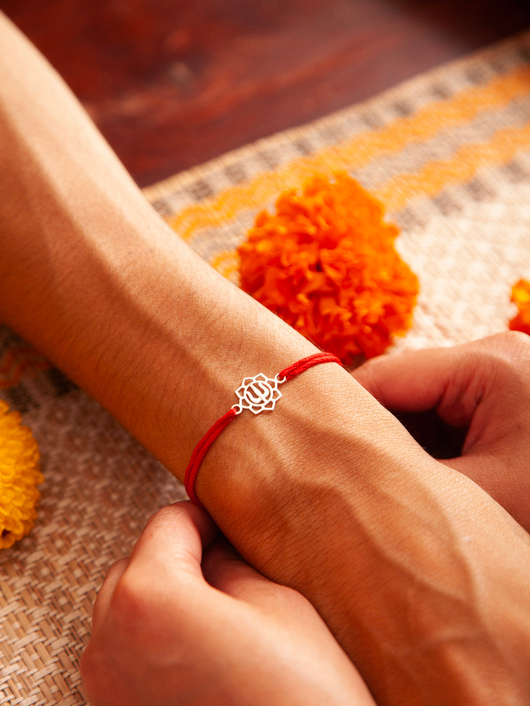 925 Silver Silver Plated Rakhi