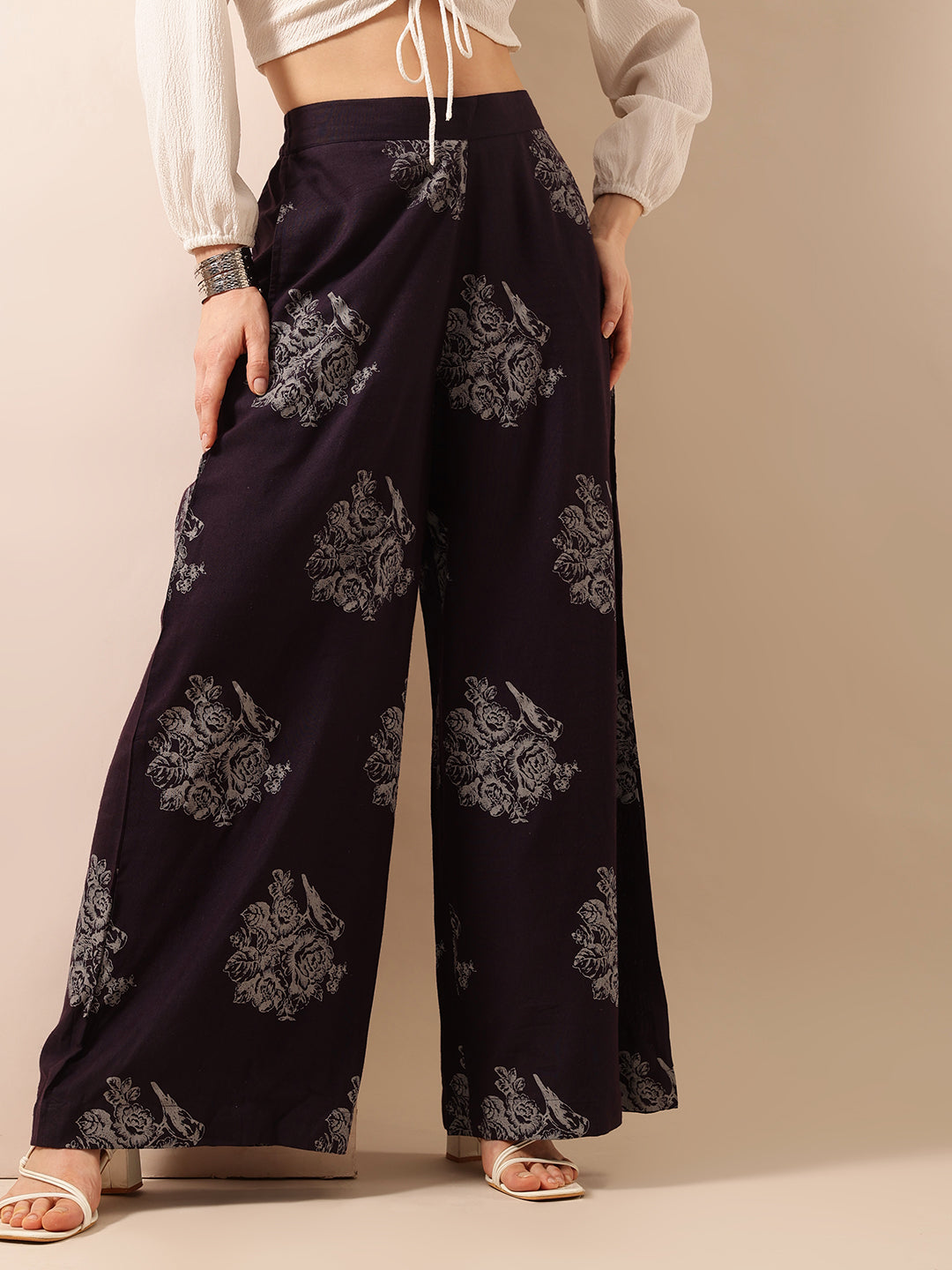 Comfy Indigo  Flared Trouser