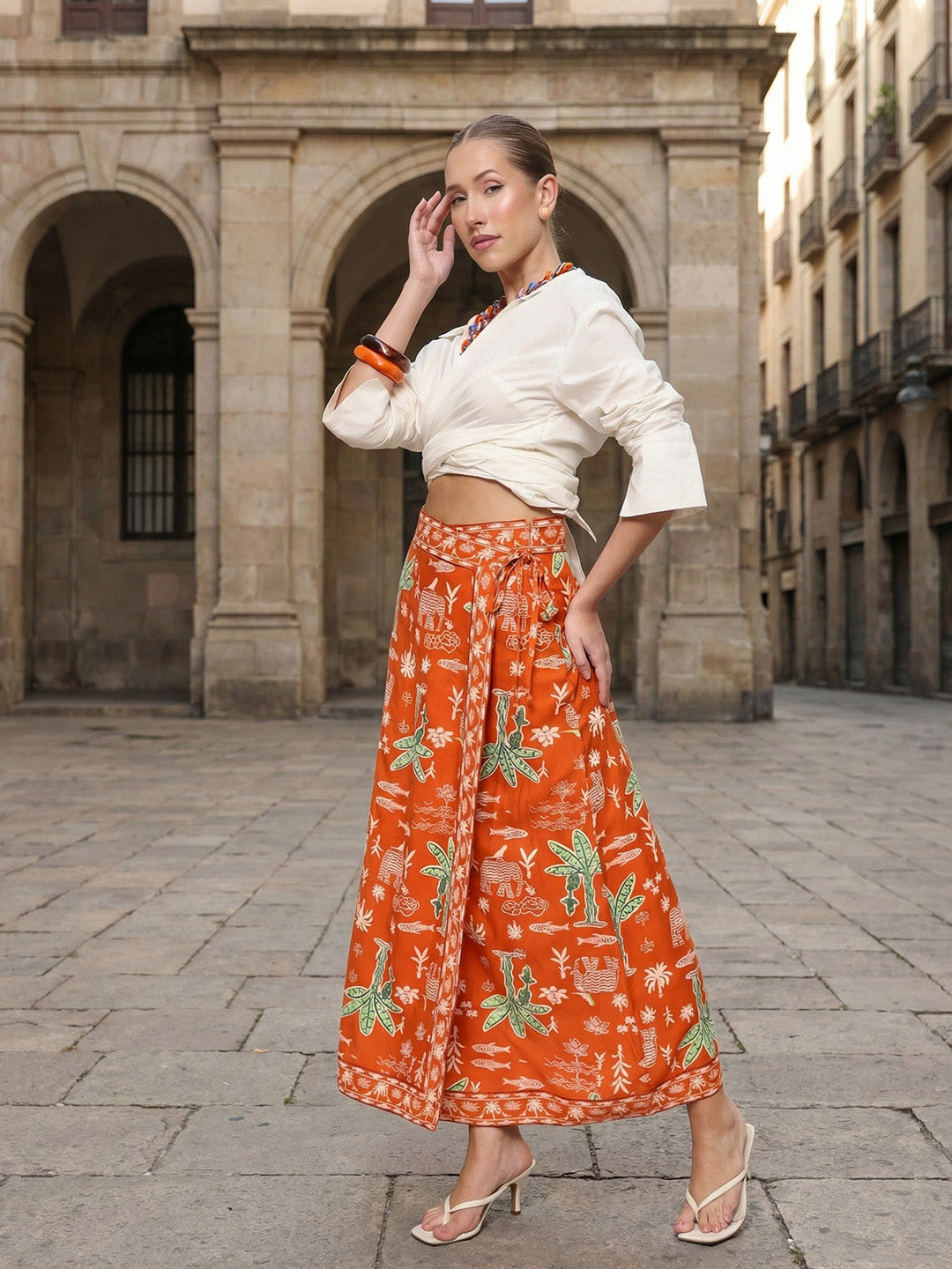 Comfy Rust Wrap Skirts
