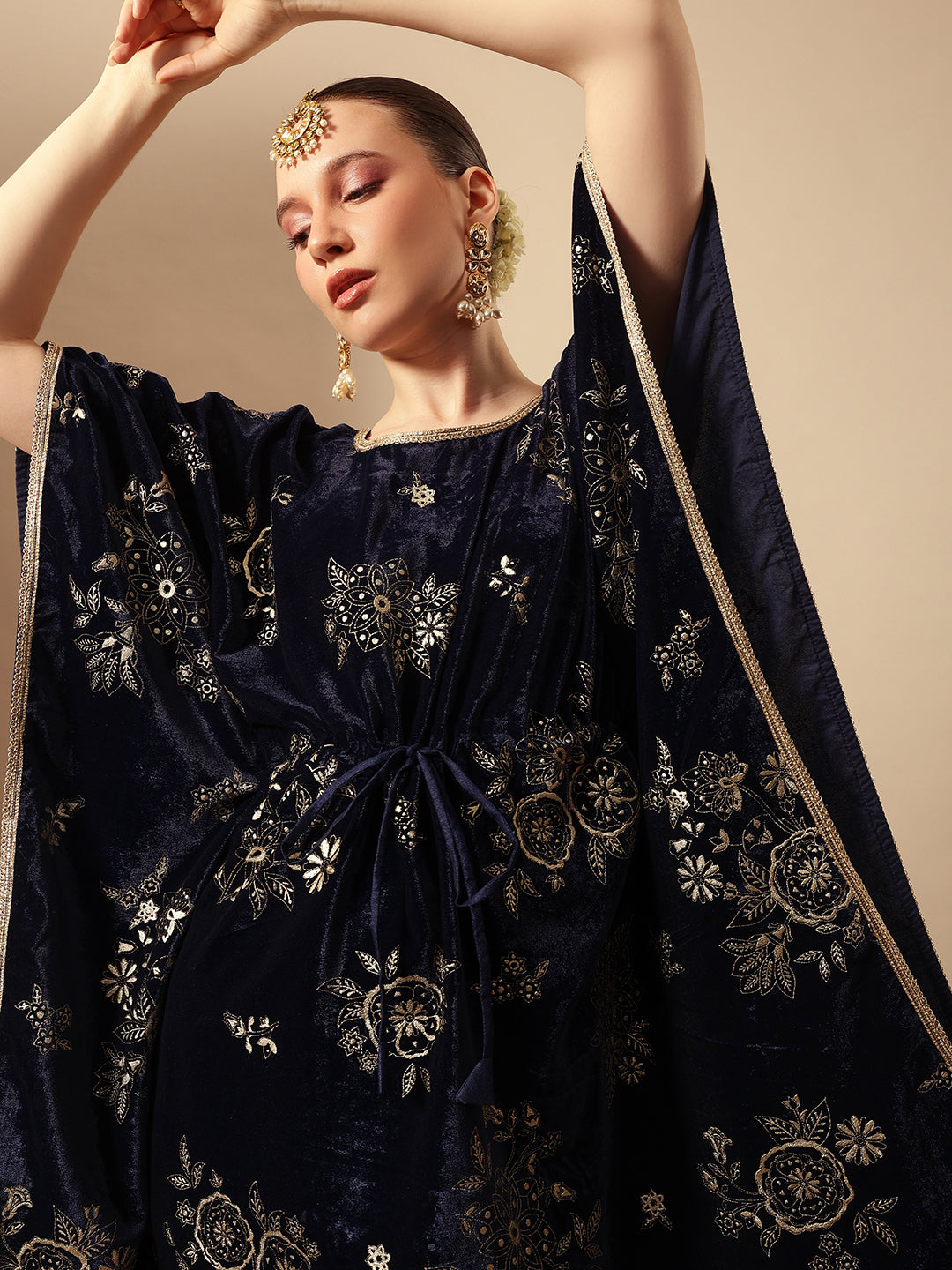 Rich Navy  Kaftan Set Co-ords