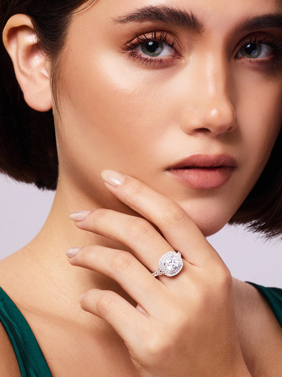 925 Silver Rodium Plated Zircon Iconic Ring