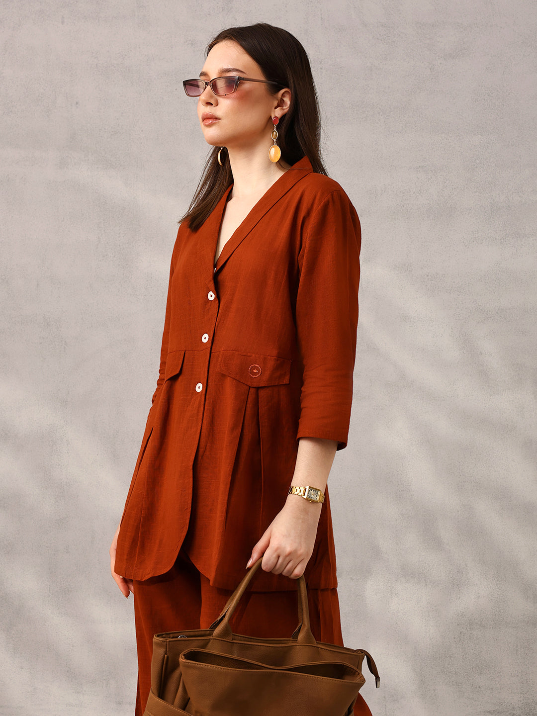 Rust Tailored Workwear Blazer with Trouser