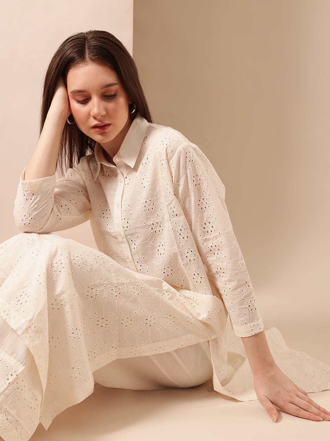 Graceful Natural A Line Kurta Sets