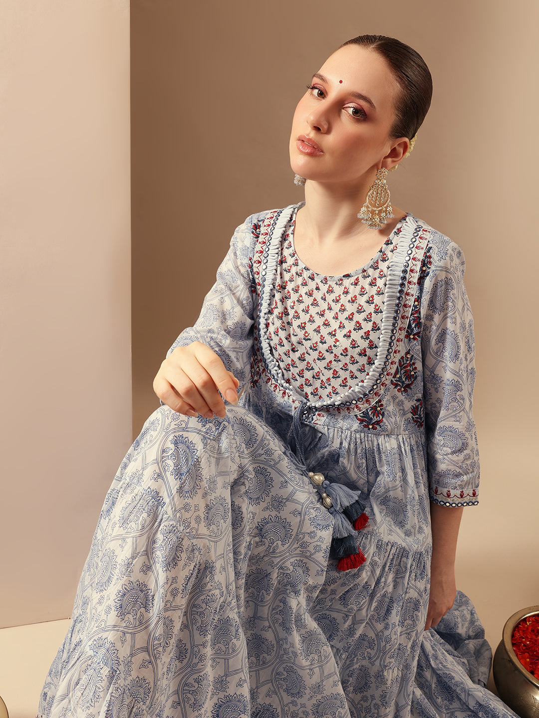 Comfy Blue Flared Dresses