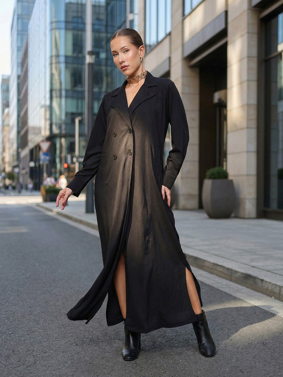 Rich Black Relaxed Abaya