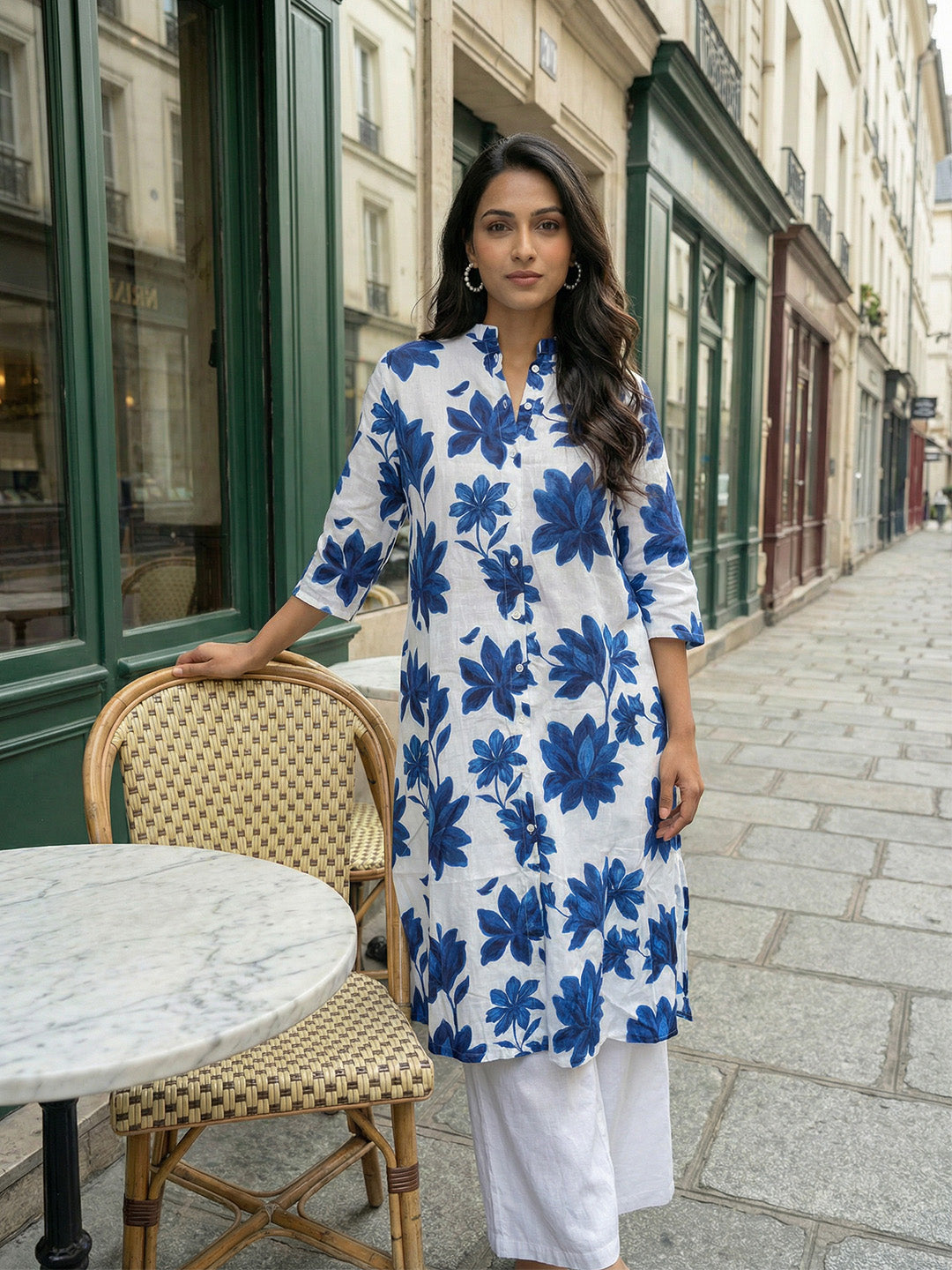 Comfy Off white Straight Kurta sets