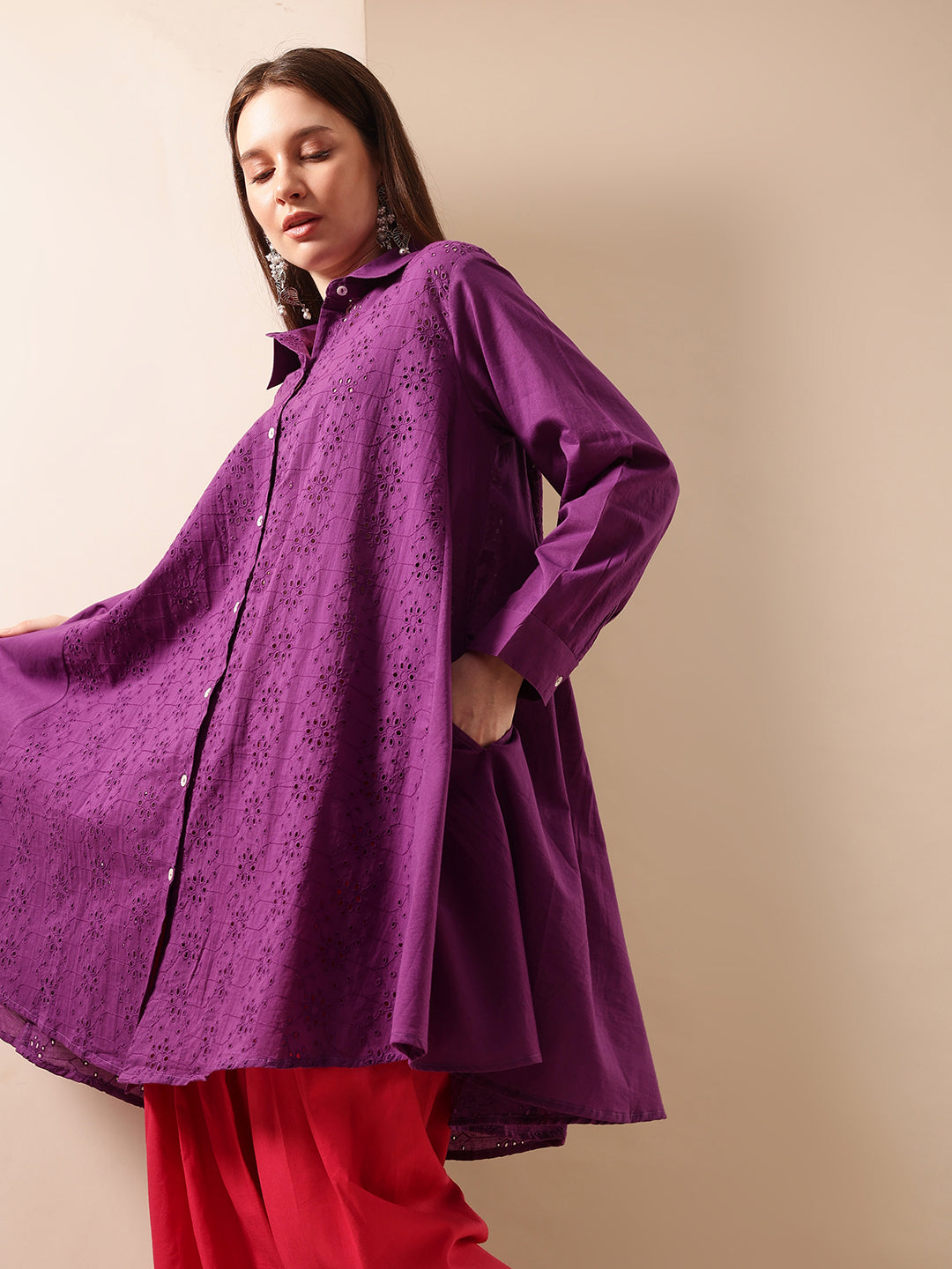 Graceful Natural A Line Tops