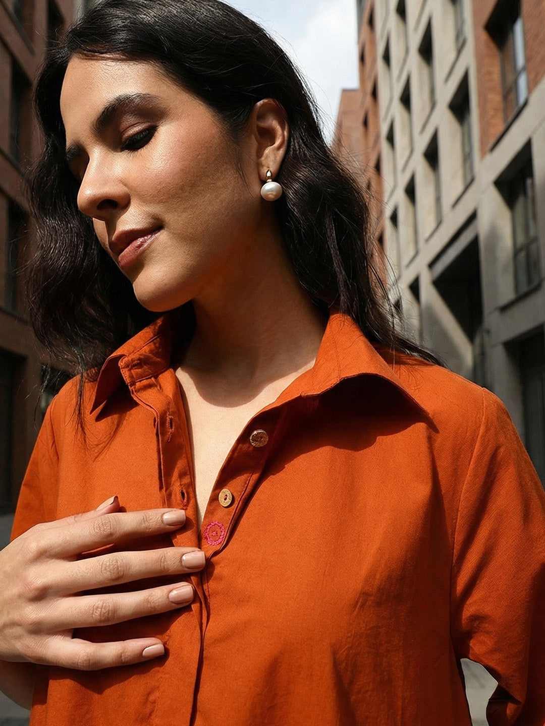 Comfy Rust A Line Dresses