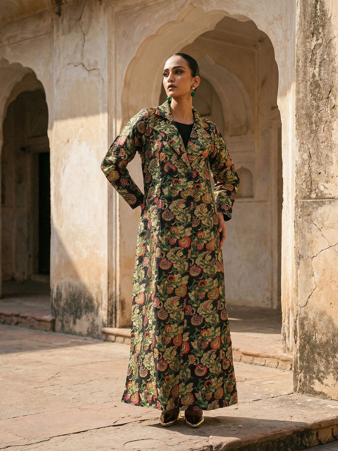 Rich Black Relaxed Abaya With Hijab