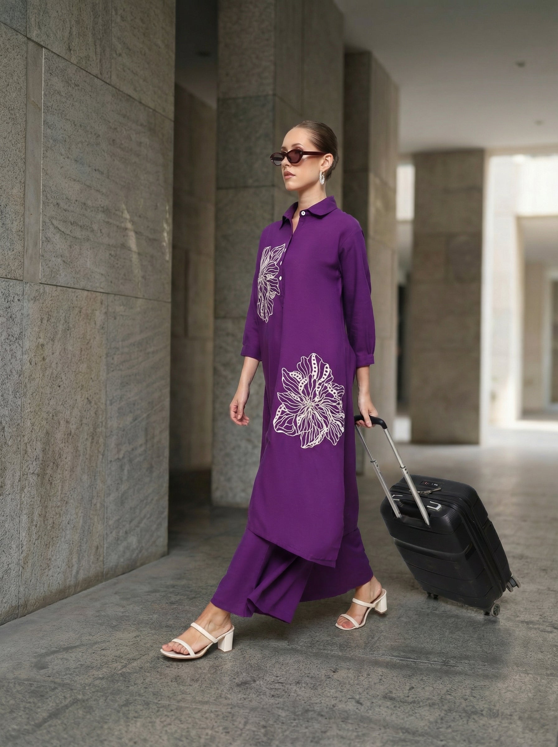 Comfy Purple A Line Kurta sets