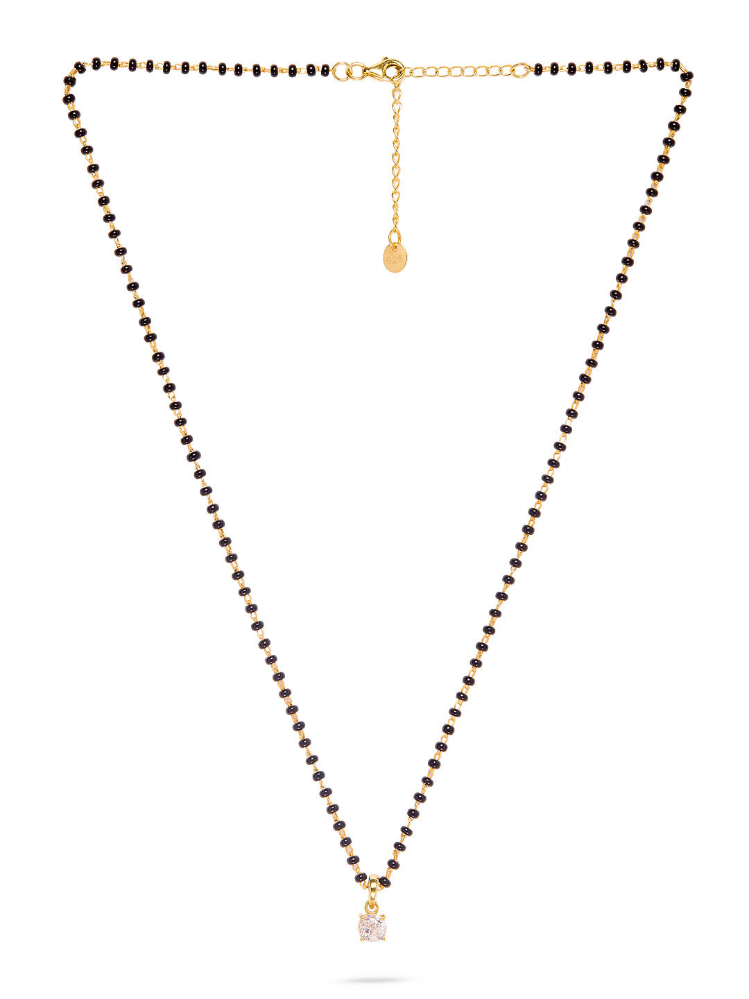 925 Silver Gold Plated Zircon Mangalsutra