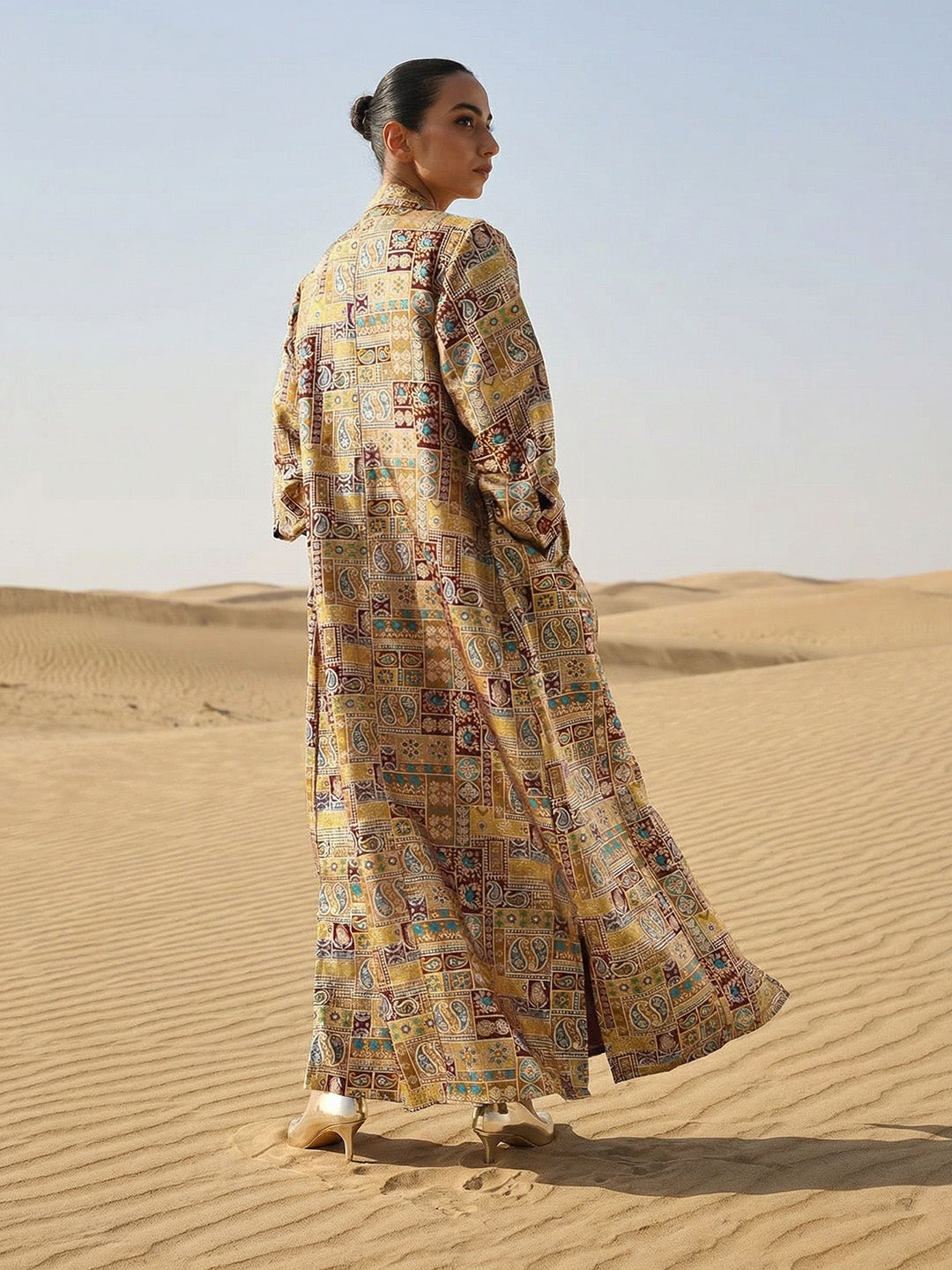 Rich Wine Relaxed Abaya With Hijab