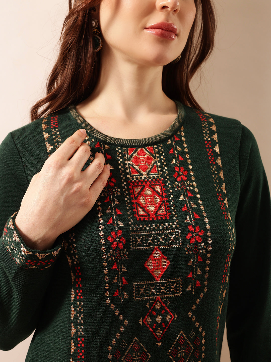 Comfy Bright Green Regular Kurtas