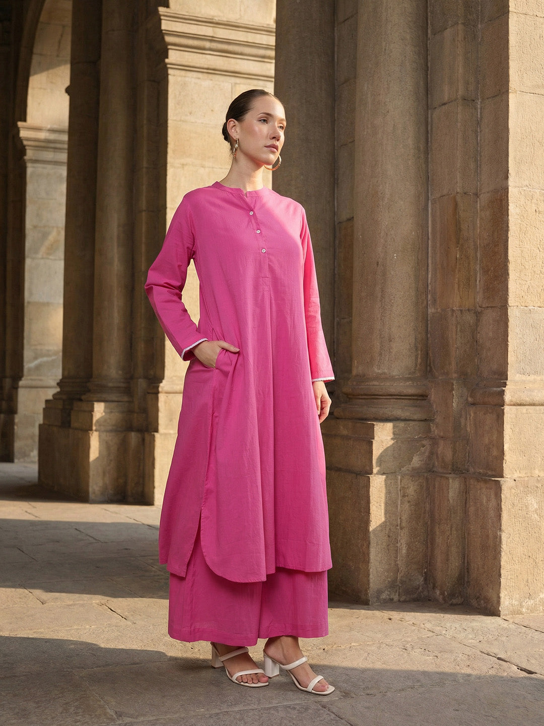 Comfy Pink Straight Kurta sets