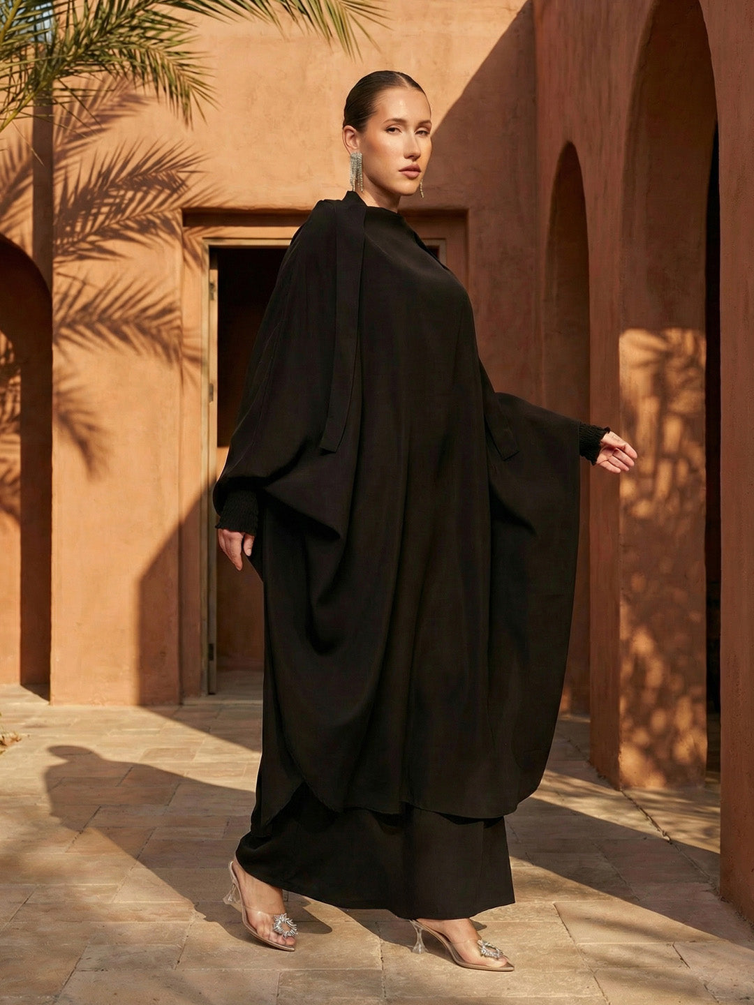 Rich Black Relaxed Abaya