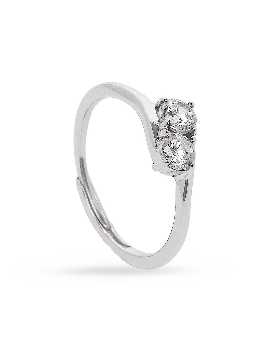 925 Silver Rodium Plated Zircon Ring