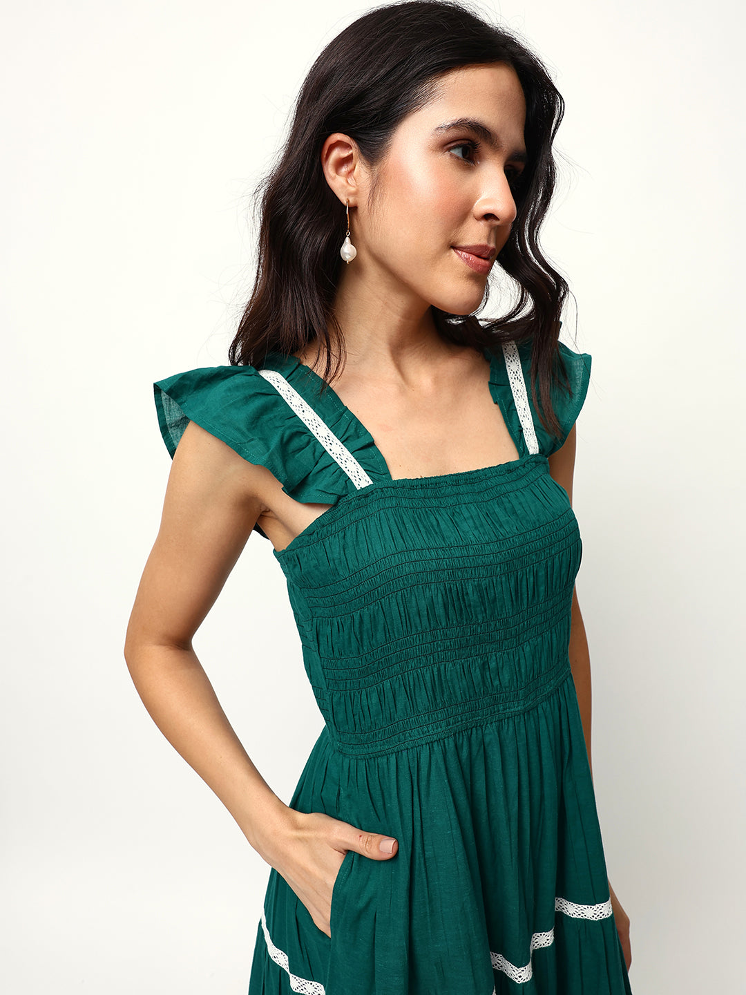 Comfy Green  Fit & Flare Dresses