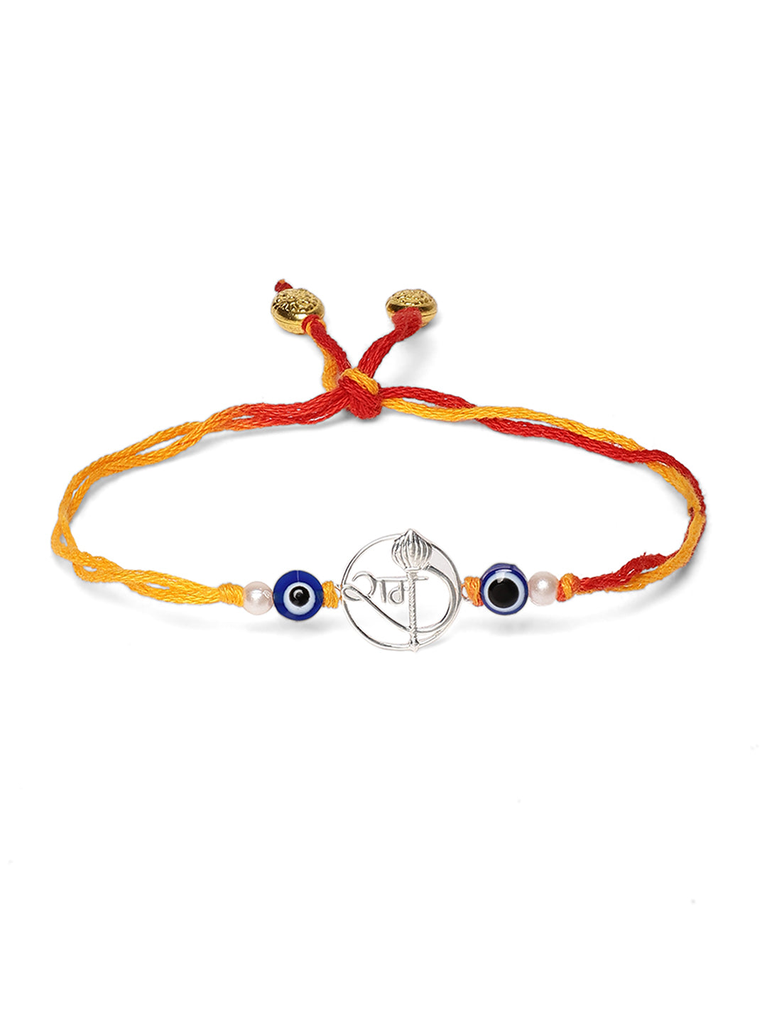 925 Silver Blue Colour Silver Plated Rakhi