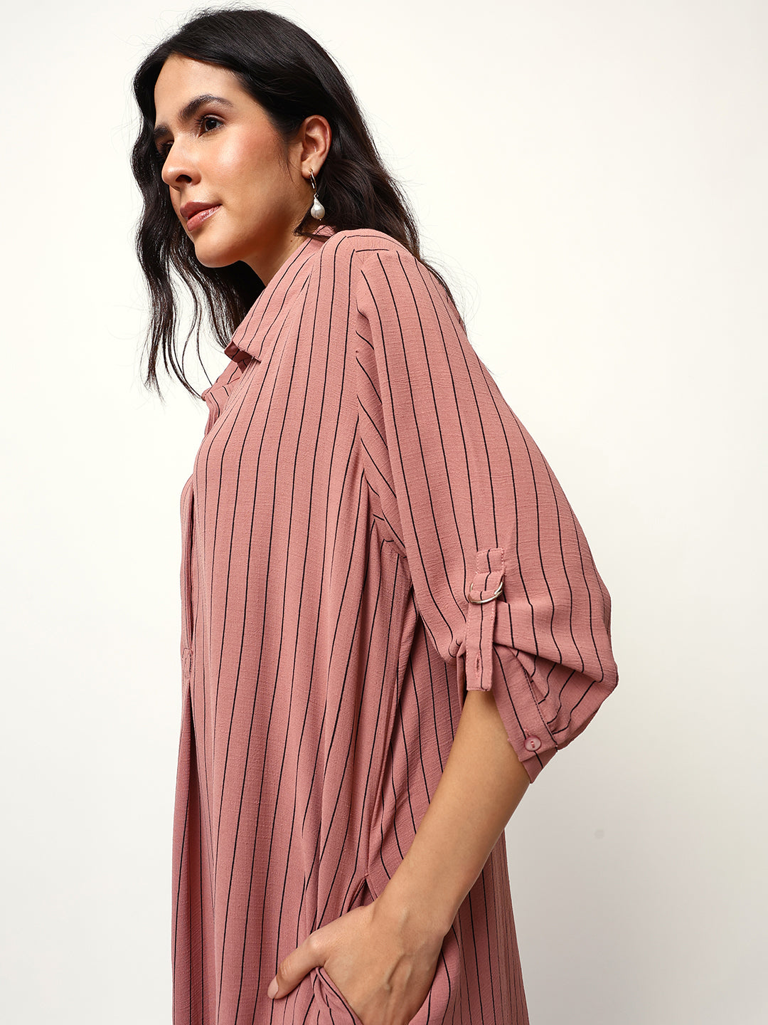 Comfy Rust   Relaxed Dresses|INWDRAW25511_RS