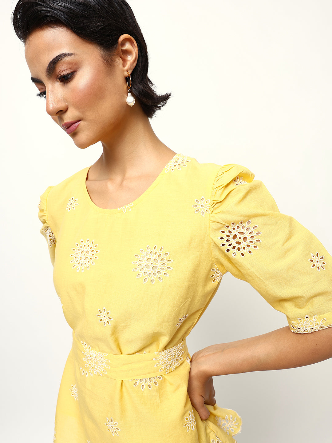 Comfy Yellow /White  Relaxed Tops