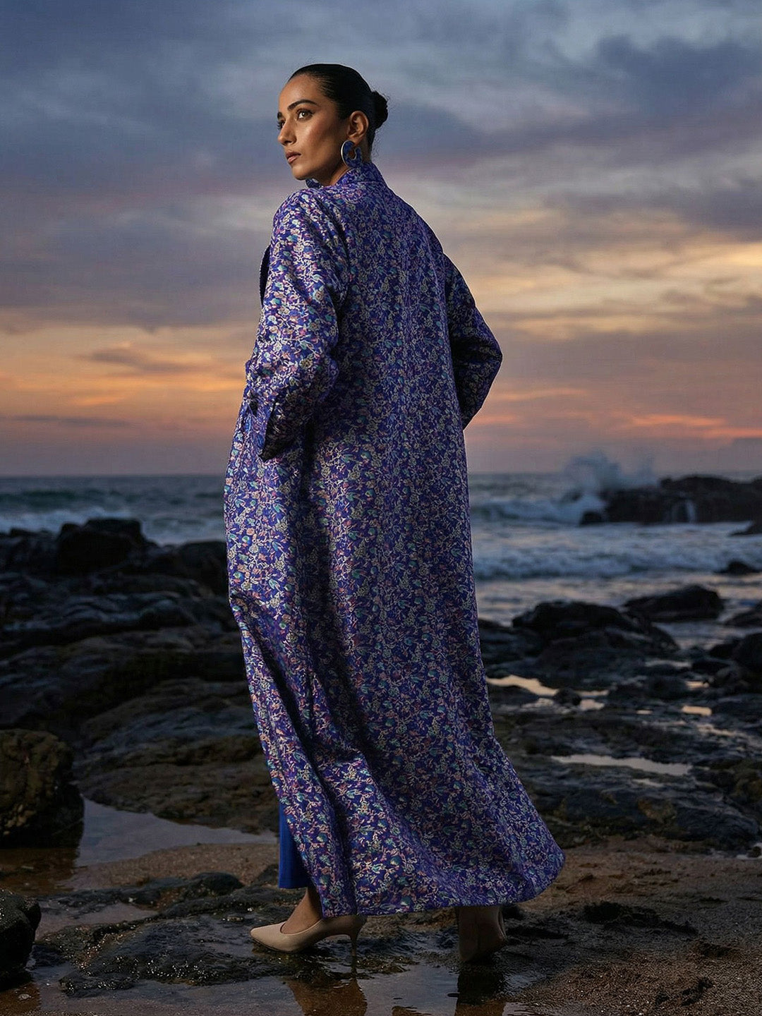 Rich Royal Blue Relaxed Abaya With Hijab