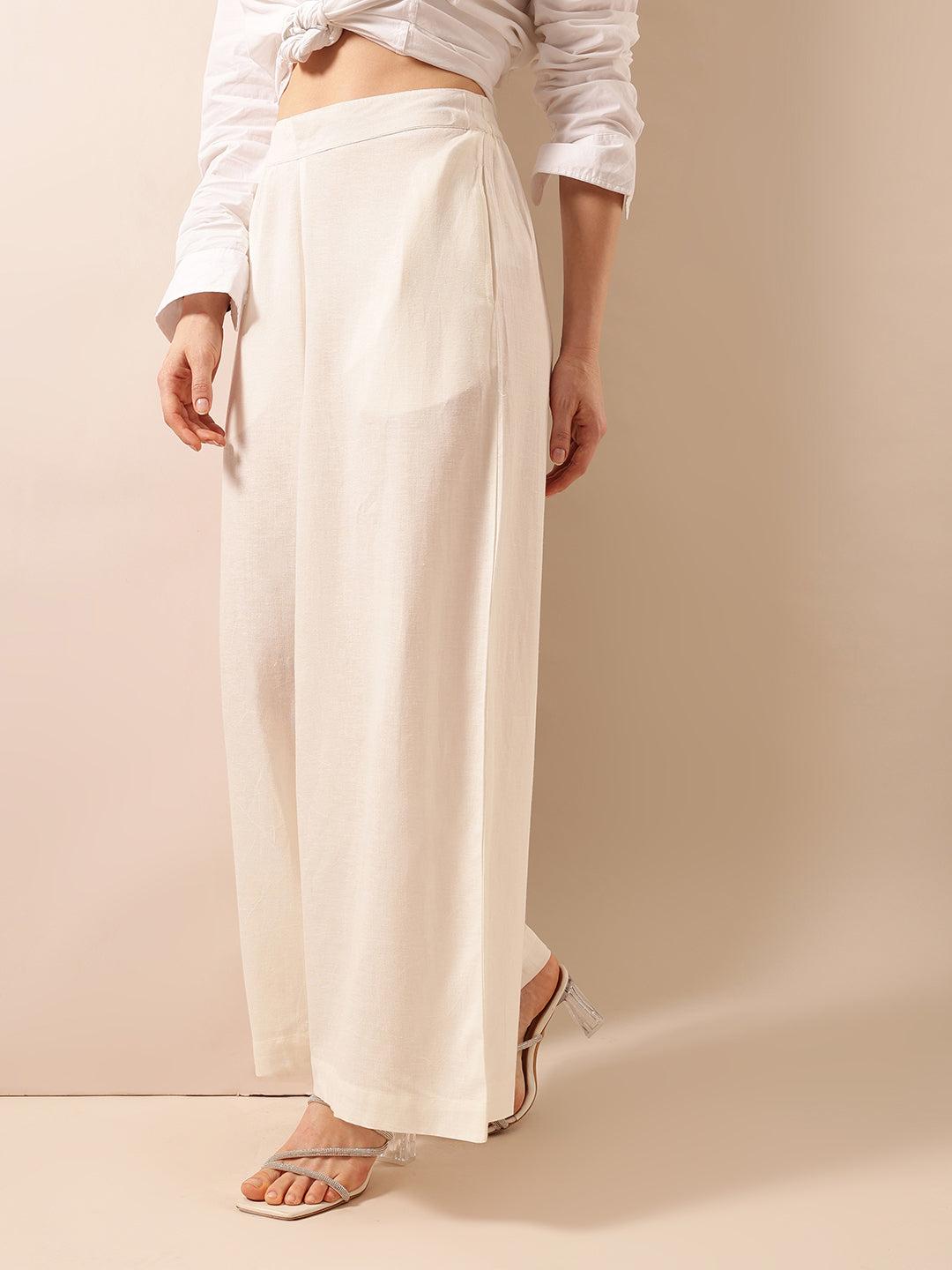 Comfy Natural  Flared Trouser