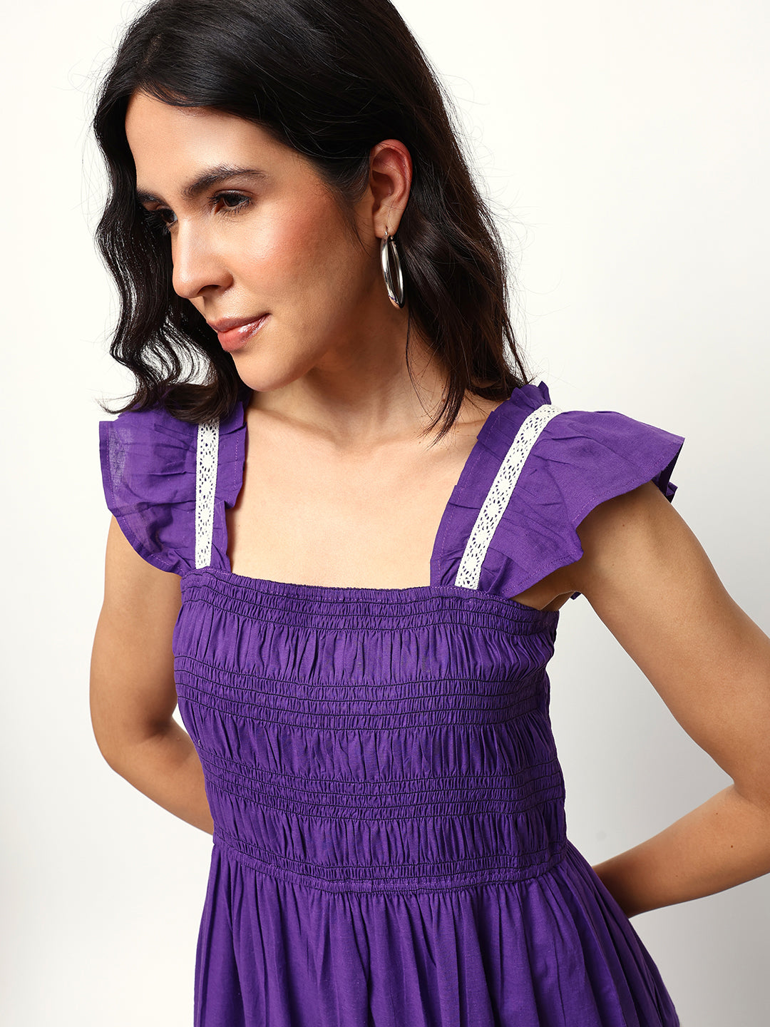 Comfy Purple  Fit & Flare Dresses