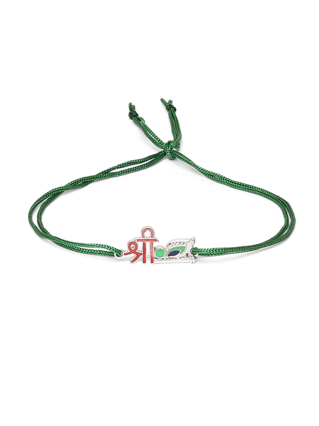 925 Silver Multi Colour Silver Plated Rakhi