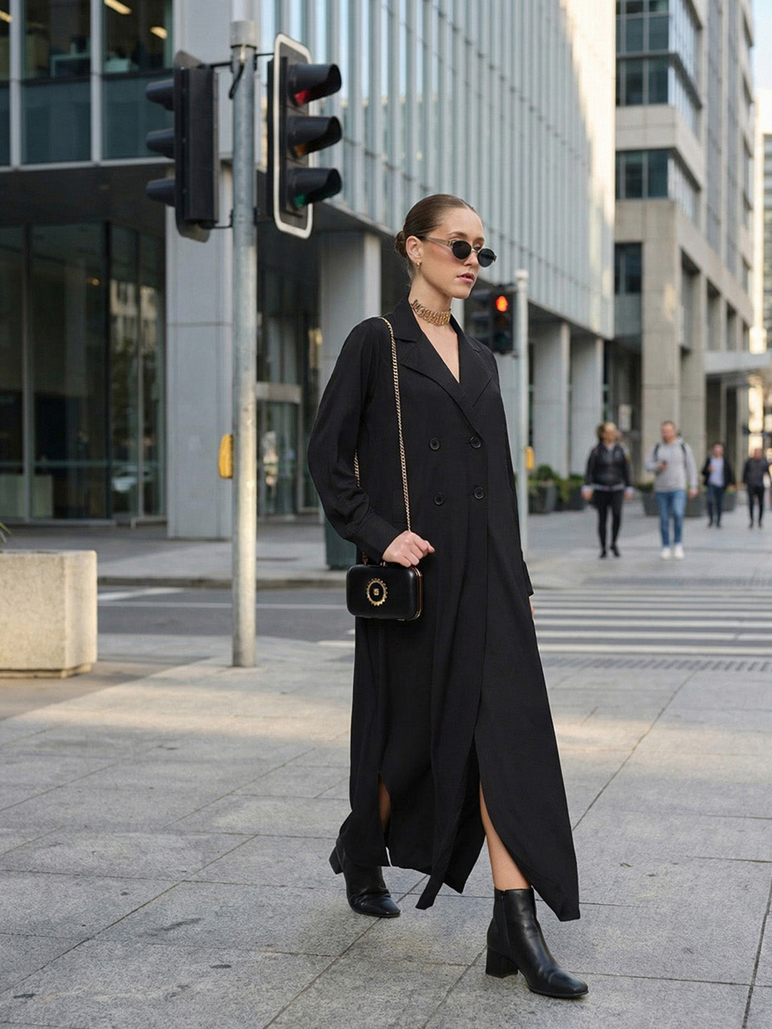 Rich Black Relaxed Abaya
