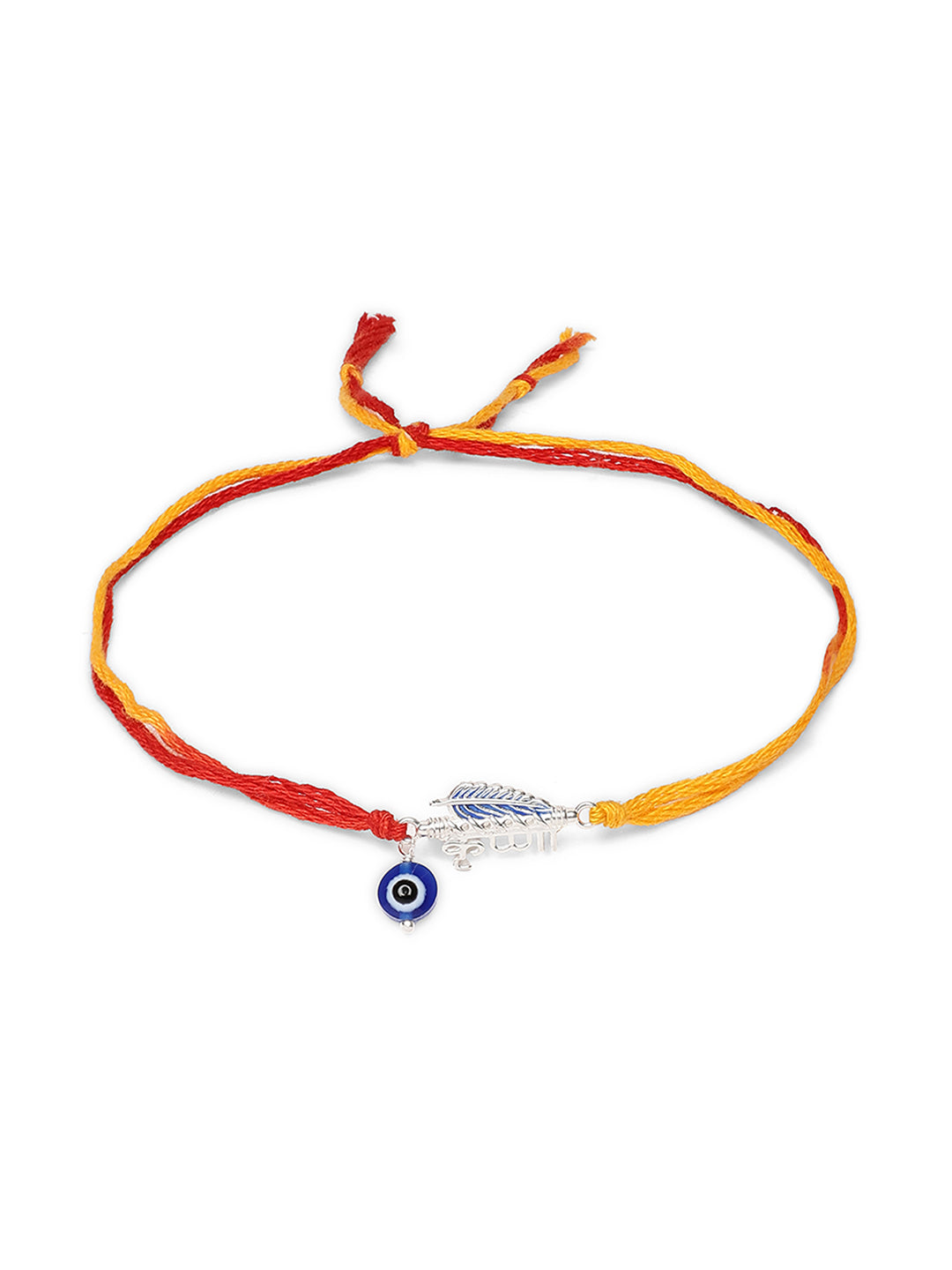 925 Silver Blue Colour Silver Plated Rakhi