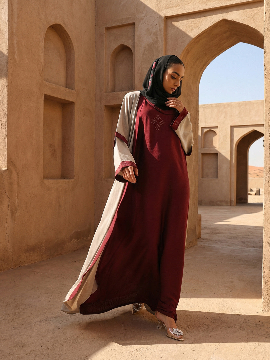 Rich Beige Relaxed Abaya