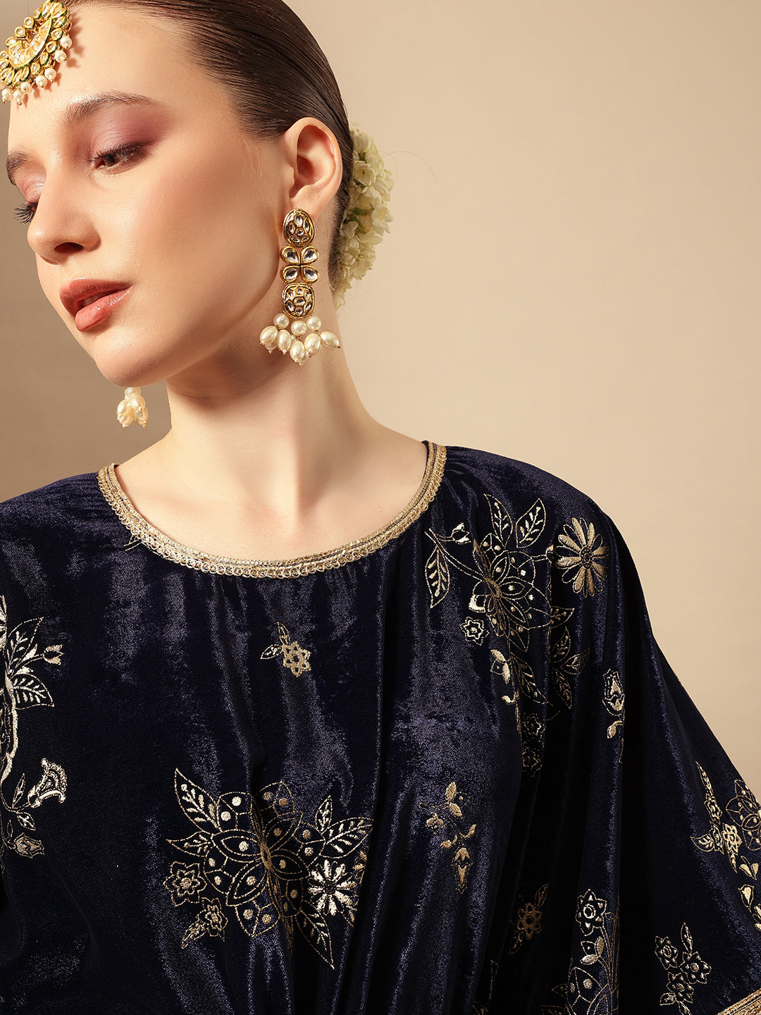 Rich Navy  Kaftan Set Co-ords