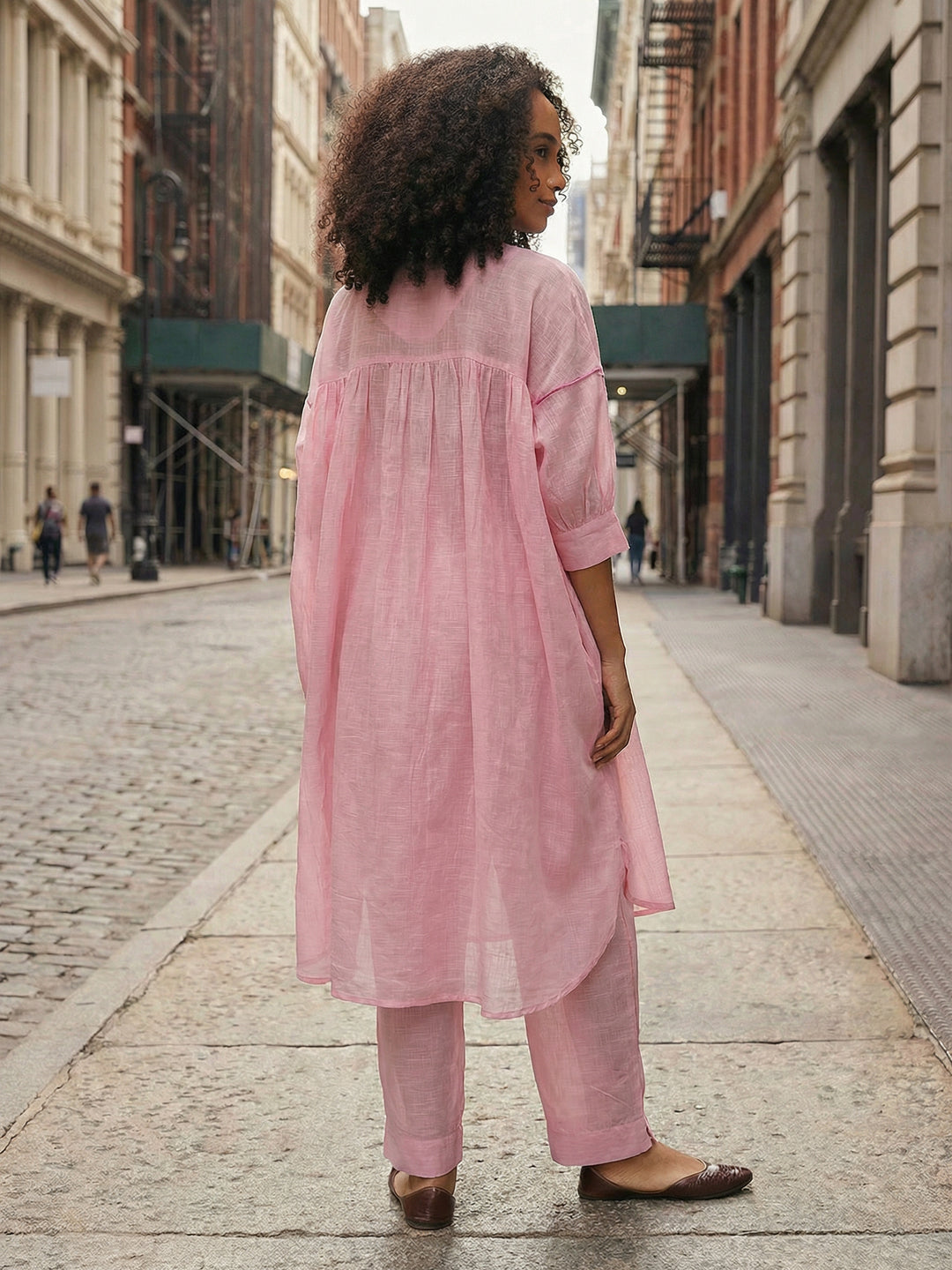 Comfy Pink Relaxed Kurta sets