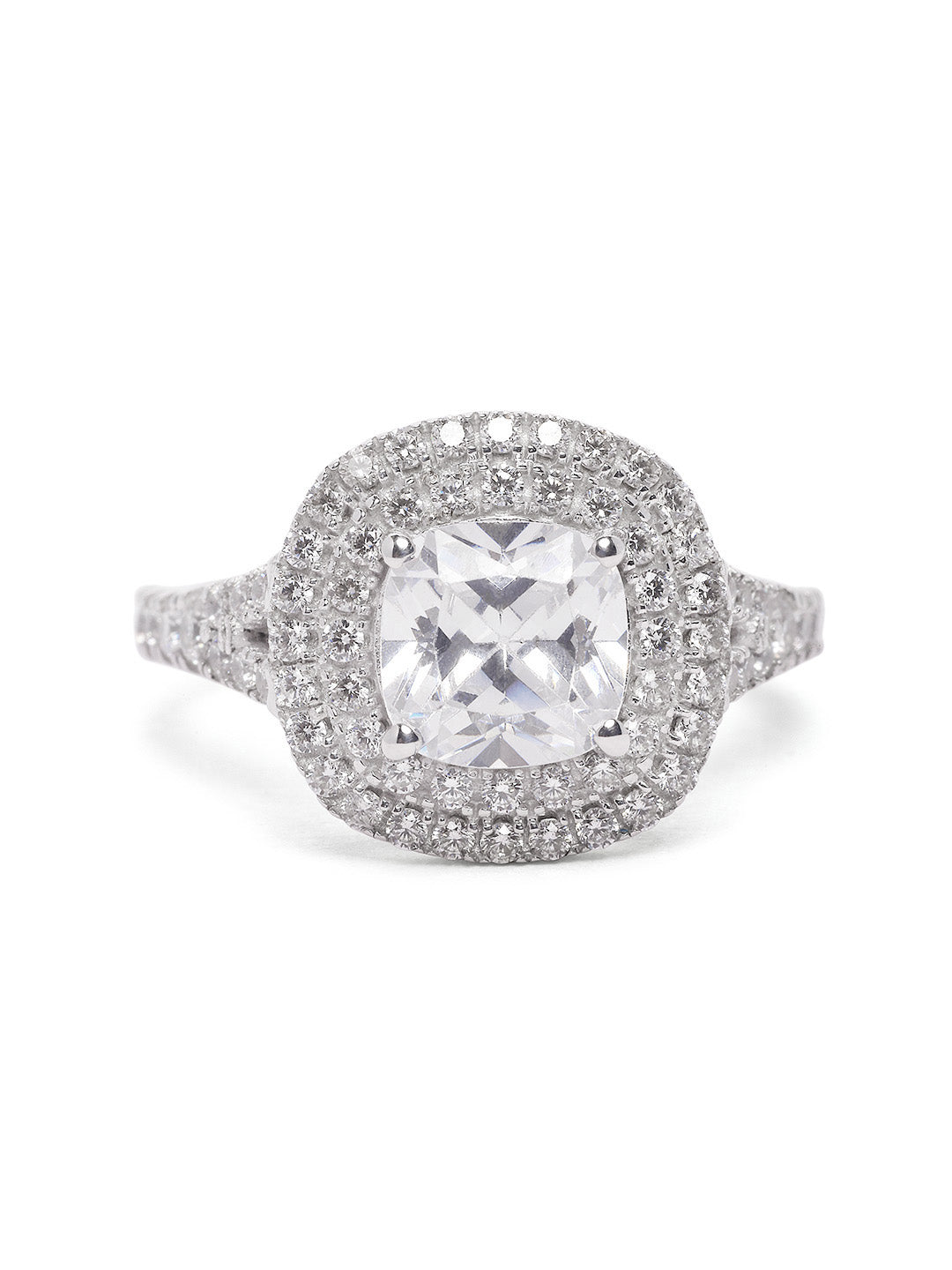 925 Silver Rodium Plated Zircon Iconic Ring