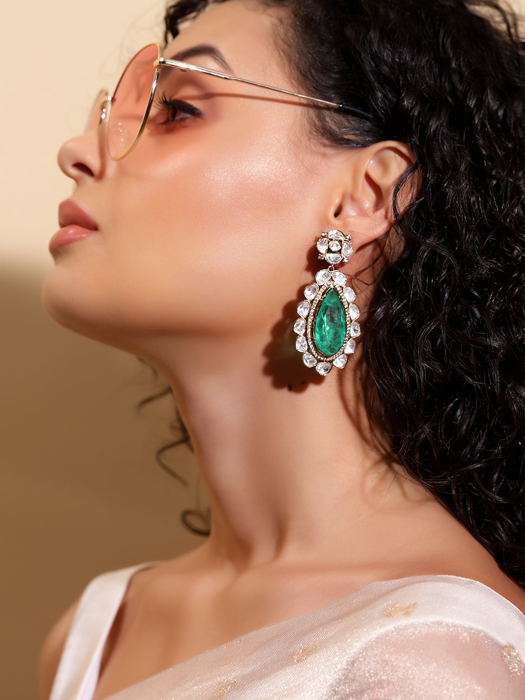 Ishin Green  Colour Gold Plated Jewellery set