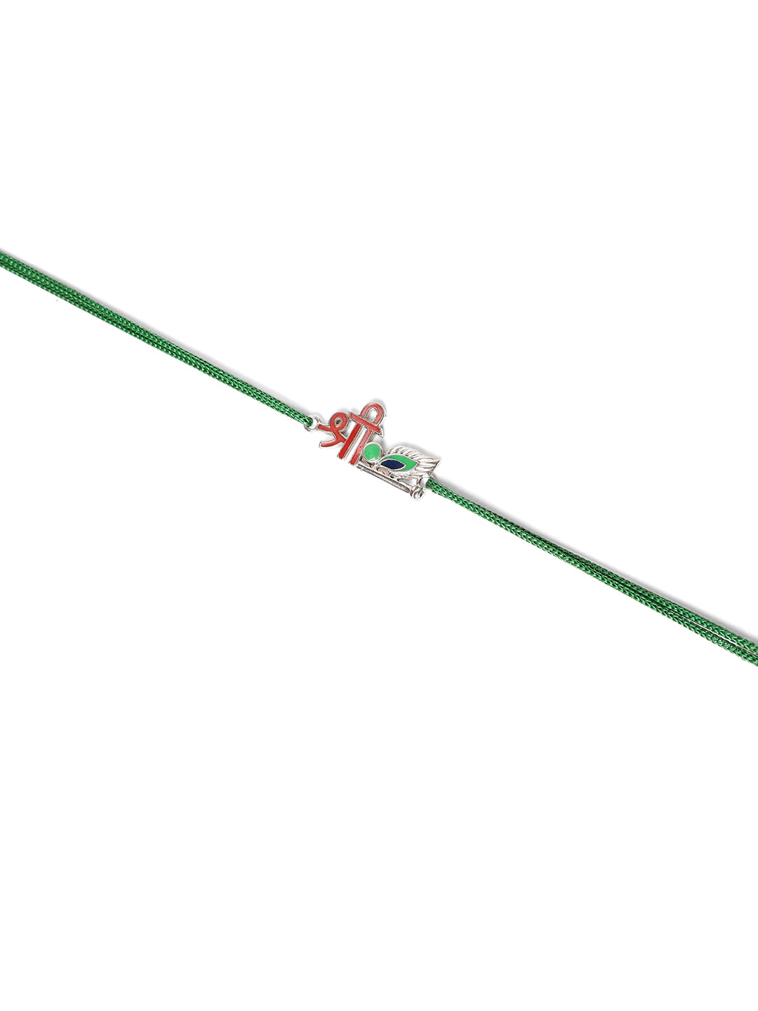925 Silver Multi Colour Silver Plated Rakhi