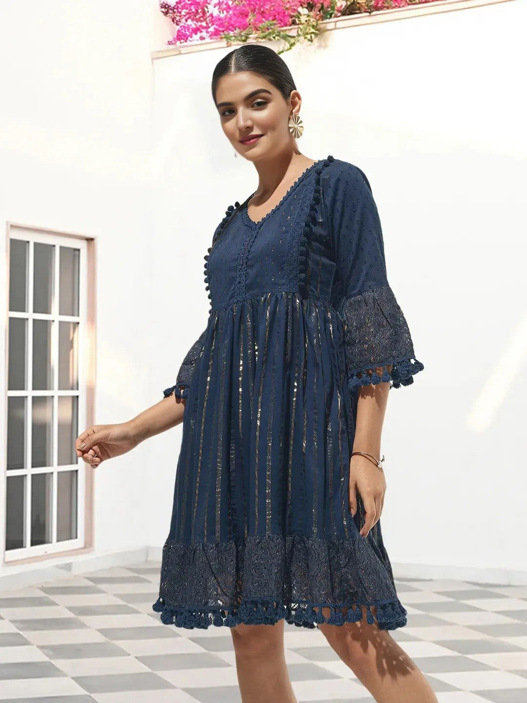 Ishin Women Navy Dress